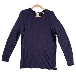 Scotch & Soda XL Home Alone Women Blue Pullover Sweater Long Sleeve Solid Cotton